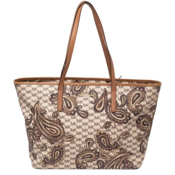 Michael Kors paisley tote    Spacious enough to - Picture 1 of 13